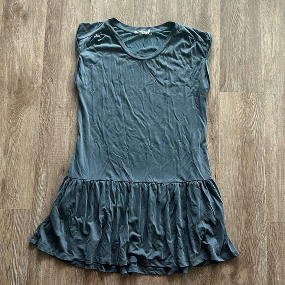 Lush Cap Sleeve Babydoll Mini Dress Slate Blue Size Small - Picture 1 of 4